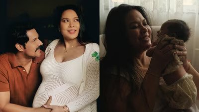 Randeep Hooda and Lin Laishram with their baby daughter Nyomica
