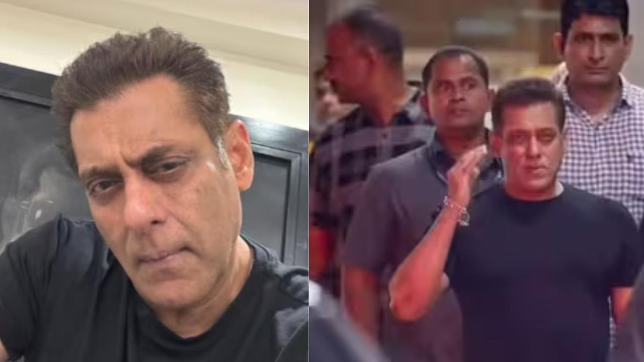 Salman Khan outside Mumbai hospital interacting with paparazzi