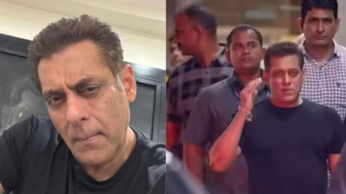 Salman Khan outside Mumbai hospital interacting with paparazzi