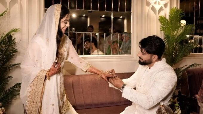 Mohsin Akhtar and Nidhaa Bhatt wedding photos shared online