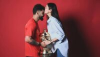Anushka Sharma kissing Virat Kohli after RCB IPL 2026 victory