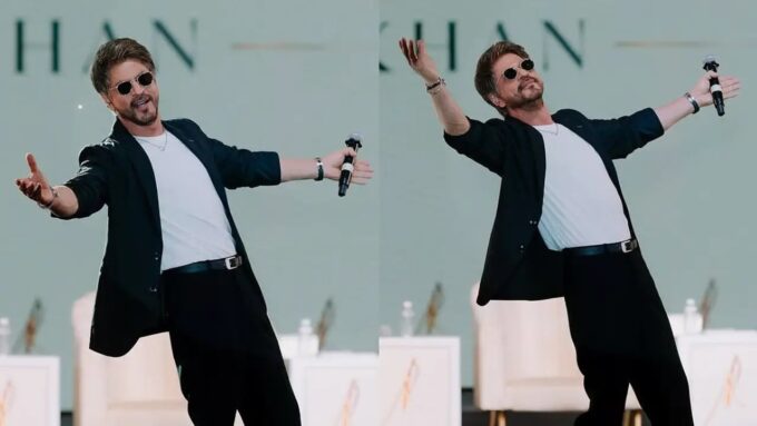 Shah Rukh Khan recreates iconic DDLJ pose at Mangaluru event