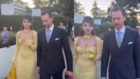 Urvashi Rautela meets Tom Hiddleston during the Wimbledon 2026 final