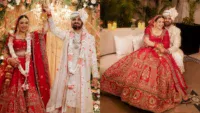 Aanchal Singh and longtime partner Mohit Chawla celebrate their wedding in an intimate ceremony, sharing dreamy pictures from their special day.