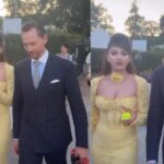 Urvashi Rautela meets Tom Hiddleston during the Wimbledon 2026 final