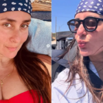 Kareena Kapoor Khan styles a navy blue bandana during her beach vacation