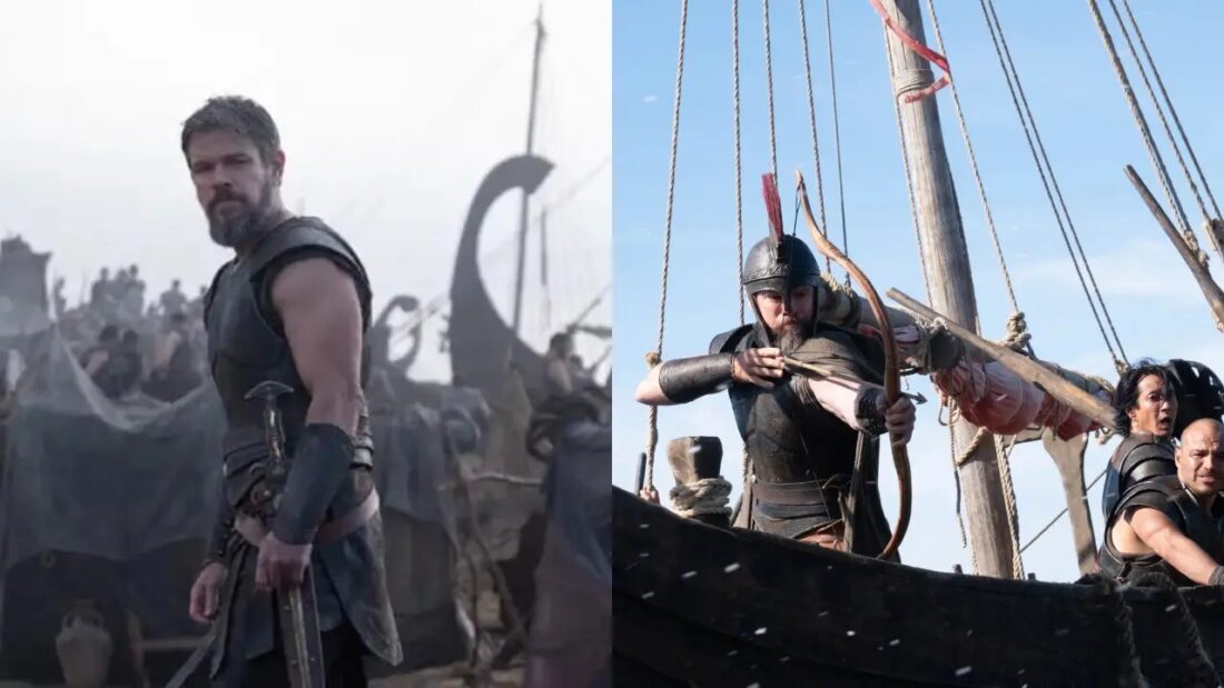 A Viking longship replica used during the filming of Christopher Nolan's The Odyssey, which is at the centre of a repair cost dispute.