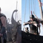 A Viking longship replica used during the filming of Christopher Nolan's The Odyssey, which is at the centre of a repair cost dispute.