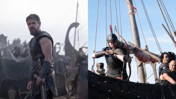 A Viking longship replica used during the filming of Christopher Nolan's The Odyssey, which is at the centre of a repair cost dispute.