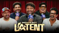 Samay Raina with Kiku Sharda, Chandan Prabhakar and Haarsh Limbachiyaa on India's Got Latent Season 2